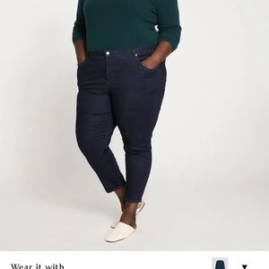 Universal Standard Seine Mid Rise Skinny Jean 27" - Dark Indigo